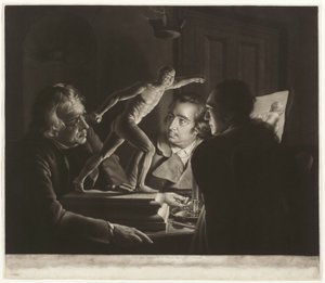 キャンドルライトでグラディエーターを見る3人 作： William Pether