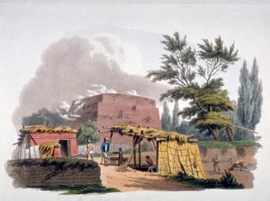 ロンドン、チェルシー、スローン・ストリート近くのブリック・キルン（1812年 作： William Pickett