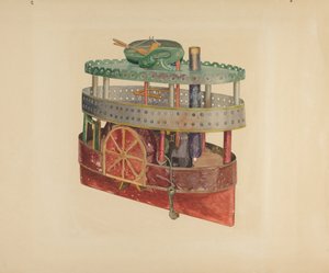 サイドホイーラーのモデル 作： William Pollman