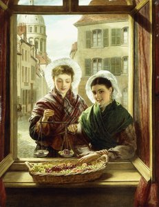 1872年、ブローニュのマイウィンドウで 作： William Powell Frith