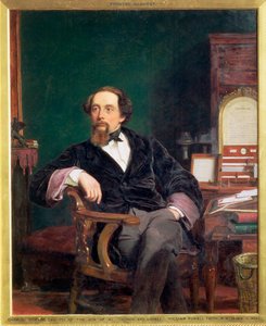 チャールズ・ディケンズ、イギリスの小説家、19世紀 作： William Powell Frith