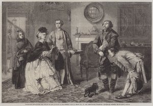 ハニーウッドは彼の友人としてリッチランド嬢に執行官を紹介します 作： William Powell Frith