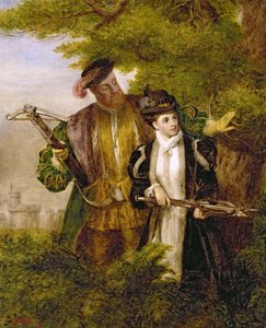 1903年ウィンザーフォレストでヘンリー王とアンブーリンディアが射撃 作： William Powell Frith