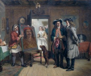 ロジャー・ド・カバーリー卿と「サラセンの首」を持つアディソン - 1867年『スペクテイター』の一場面 作： William Powell Frith