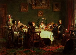 Many Happy Returns of the Day "のスケッチ（油彩・ボード）（38250も参照 作： William Powell Frith