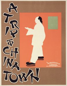 「チャイナタウンへの旅」を宣伝するポスターの複製（カラーリソ） 作： William and Pryde James Nicholson