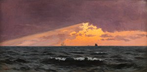 日没前、嵐が来る（パネルに油を塗る） 作： William Pye