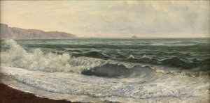 荒天、ウェストベイ、ドーセット（パネルに油彩） 作： William Pye