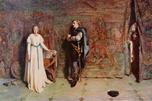 シェイクスピア: ハムレットとオフィーリア、ハムレット、第 3 幕、シーン 1 (カラー リソ) 作： William Quiller (after) Orchardson