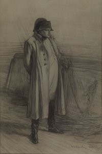 ベレロフォン号乗船中のナポレオン 1880年頃（木炭、黒チョーク）