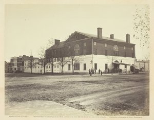 186165年、ワシントンの旧キャピトル刑務所。 作： William R. Pywell
