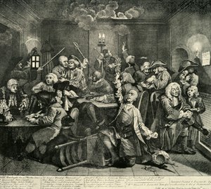 ホワイツクラブでのギャンブル、1734年、1925年。 作： William Radclyffe