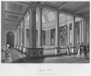 改革クラブ。サルーンの回廊、c1841