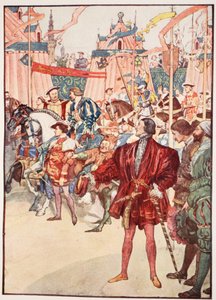 金の布地、1520年6月、メアリーマクレガー作「男の子と女の子に伝えられたフランスの物語」のイラスト、1920年 作： William Rainey