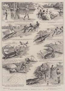 一日のワニ釣り、シカリの最初で唯一の体験 作： William Ralston