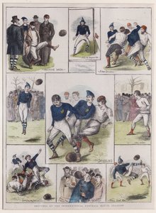 国際サッカーの試合でのスケッチ、グラスゴー、1872年 作： William Ralston