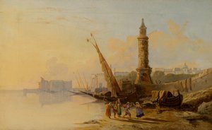 イタリアの海岸シーン 作： William Raymond Dommerson