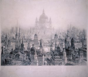 夢の都市 クリストファー・レンの建造物群 1842年 作： William Richardson