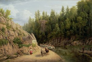 1884年、ニューヨークのリトルフォールズにあるエリー運河