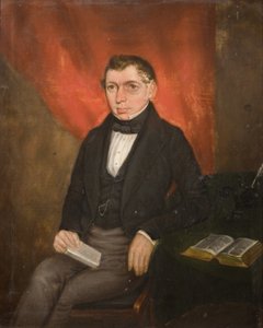 座っている男の肖像 作： William Robert Hill