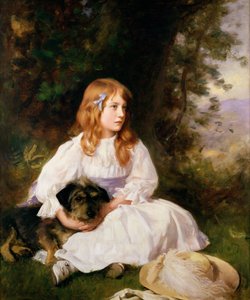 ヘザー、女の子の肖像画 作： William Robert Symonds