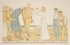 土地の農民と兵士 民主主義の勝利（原題） Great War: British Efforts and Ideals (シリーズタイトル) The Great War: British Efforts and Ideals (オリジナル シリーズ タイトル) 作： William Rothenstein
