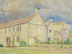 Iles Farm、Far Oakridge、Gloucestershire (キャンバスに油彩) 作： William Rothenstein