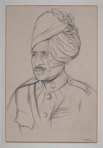 インド騎兵隊の男 作： William Rothenstein