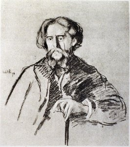 アルフォンス・ドーデの肖像 (1840-97) 作： William Rothenstein