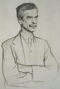 ジョン・ローレンス・ル・ブレトン・ハモンドの肖像 (1872-1949) 作： William Rothenstein