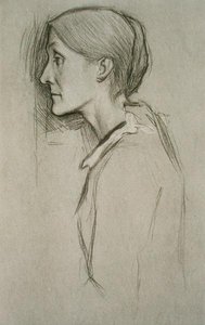 ジュリア・スティーブンの肖像（1848-95）（リソ） 作： William Rothenstein