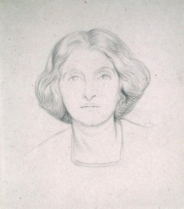 マックス・ビアボーム夫人の肖像 作： William Rothenstein