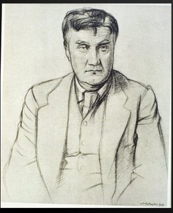 ラルフ・ヴォーン・ウィリアムズの肖像 (1872-1958) 作： William Rothenstein