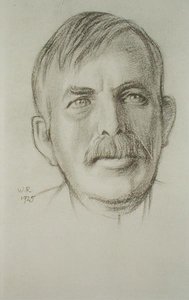 サー・アーネスト・ラザフォードの肖像 (1871-1937) 作： William Rothenstein