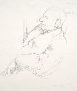 サー・フランシス・シーモア・ヘイデン・アスリープ 作： William Rothenstein