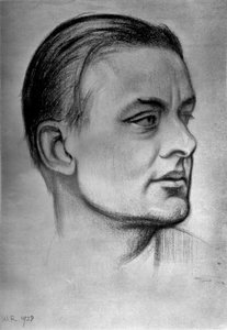 TSエリオット、アメリカ生まれのイギリスの詩人劇作家、評論家、1933年 作： William Rothenstein