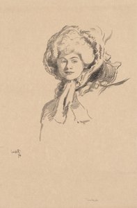ミラマントまたはボンネットとパウダー 作： William Rothenstein