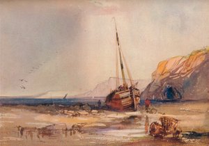 ビーチシーン、c1840 作： William Roxby Beverley