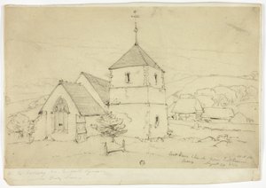 サセックス州イーストボーン近くのイースタム教会 作： William Roxby Beverley