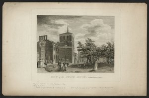 フィラデルフィアの州議会議事堂の裏側 作： William Russell Birch