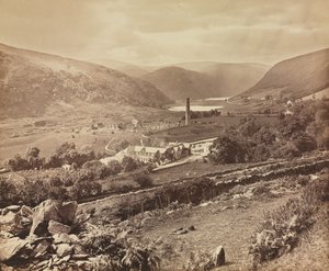 アイルランド・ウィックロー州グレンダローの谷（1864年頃）。 作： William Russell Sedgfield