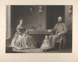 トーマスJ.ジャクソン中尉とその家族ストーンウォールジャクソン、1866年。 作： William Sartain
