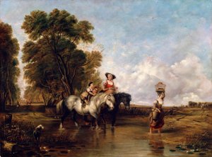 フォードを通して、19世紀 作： William Shayer