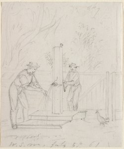 ポンプで、1861。 作： William Sidney Mount