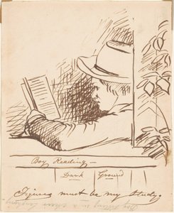 読書する少年 作： William Sidney Mount