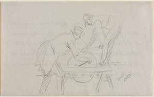 斧を磨く 作： William Sidney Mount