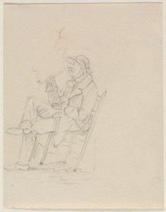 パイプを吸う男 作： William Sidney Mount