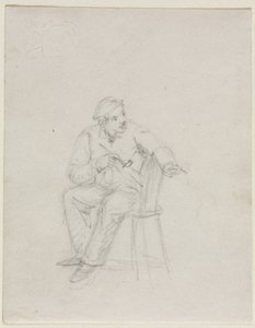 パイプを吸う男 作： William Sidney Mount