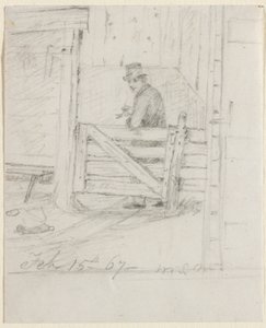 フェンスで休む 作： William Sidney Mount