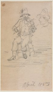 フィドリング乞食、1853年。 作： William Sidney Mount